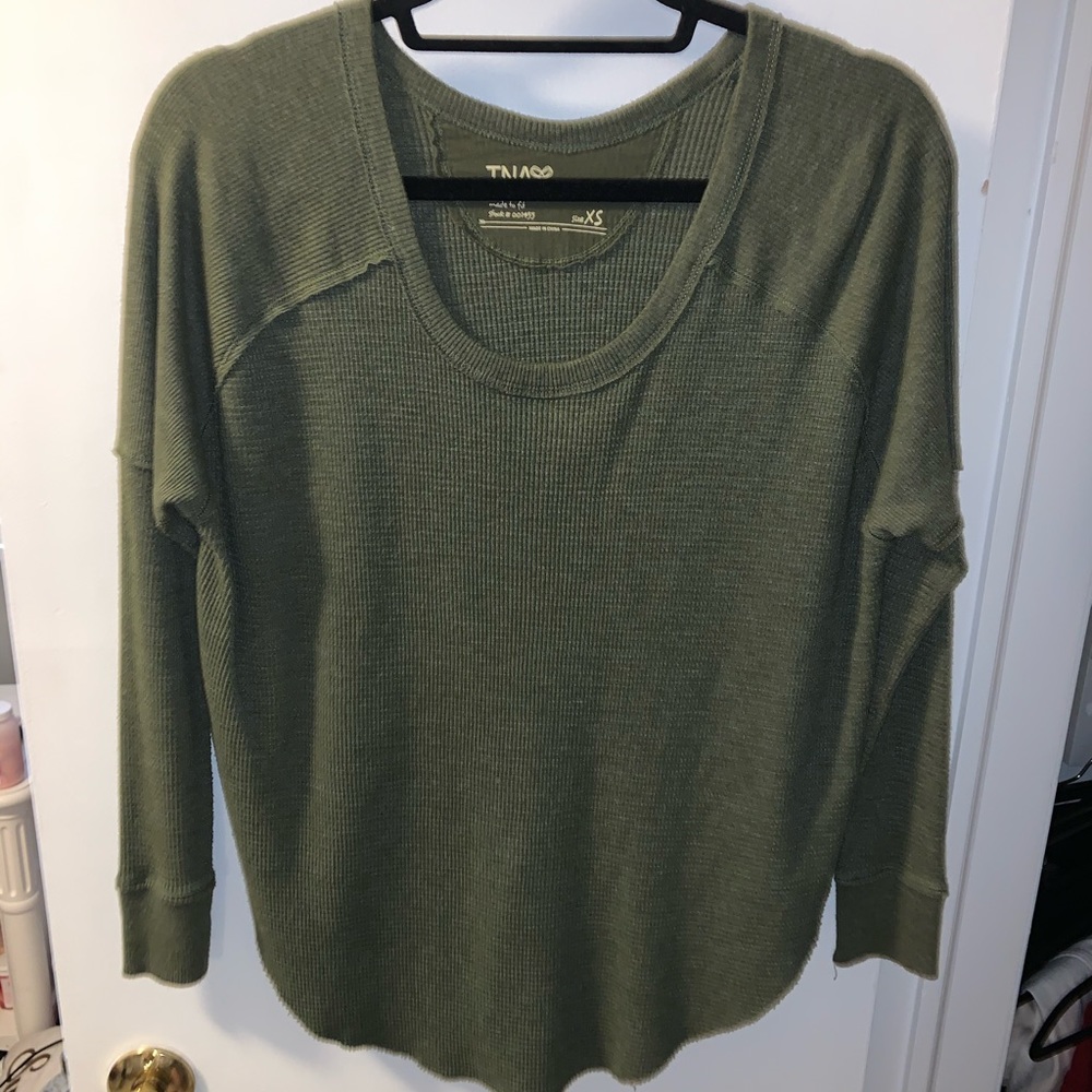 TNA Long-Sleeve Waffle-Knit Shirt